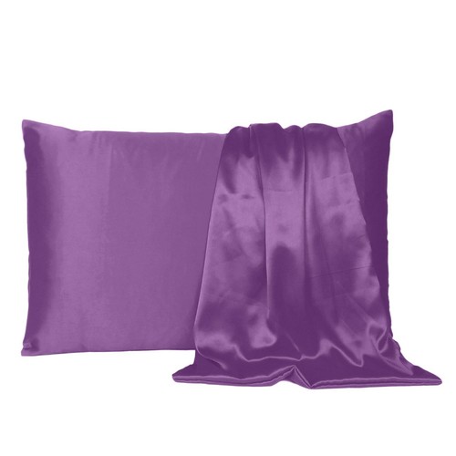 2 Pcs Premium Satin Bed Pillow Case Covers Soft Pillowcases Standard Queen King - Picture 104 of 273