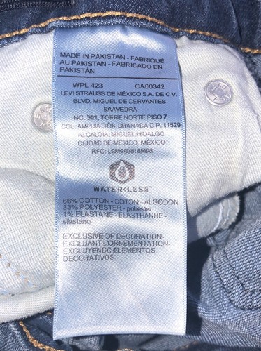 Levi Strauss Signature Boy's Blue Jeans Size 7 Regular - Picture 4 of 7