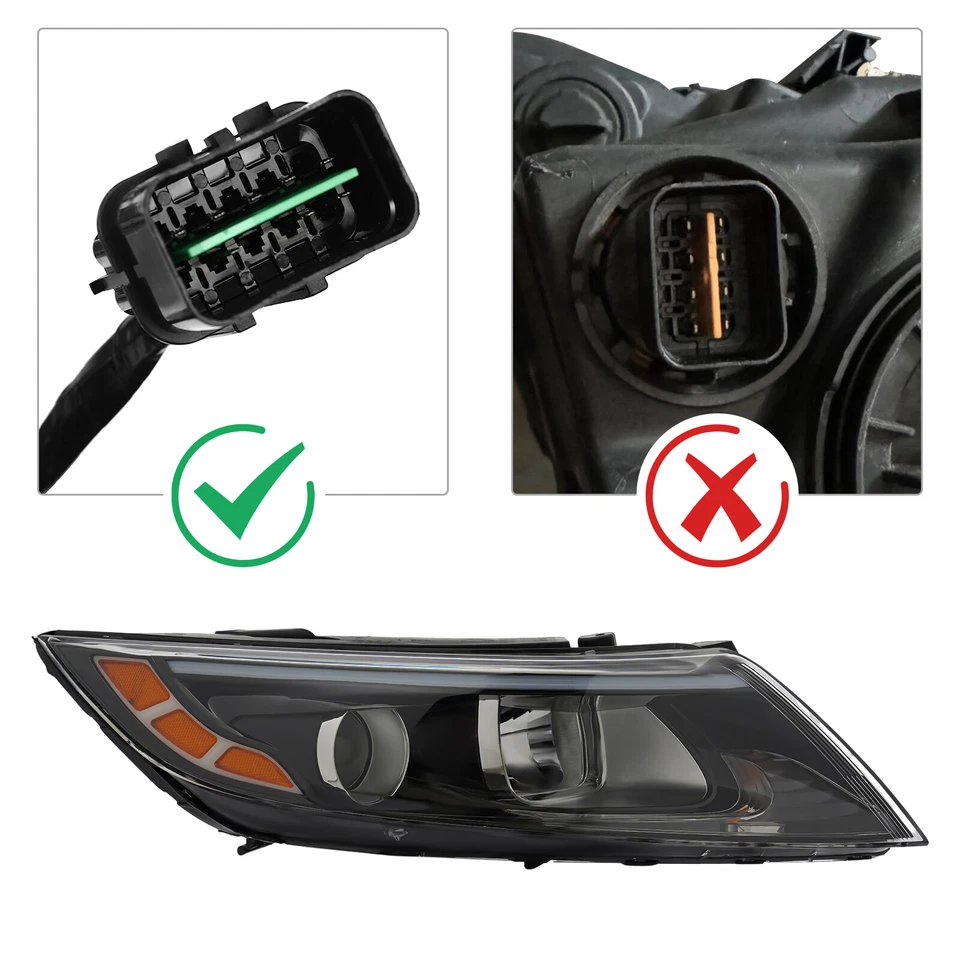 For 2014-2015 Kia Optima Halogen Headlight Headlamp Left Driver Side Head Light - Imagem 2 de 4