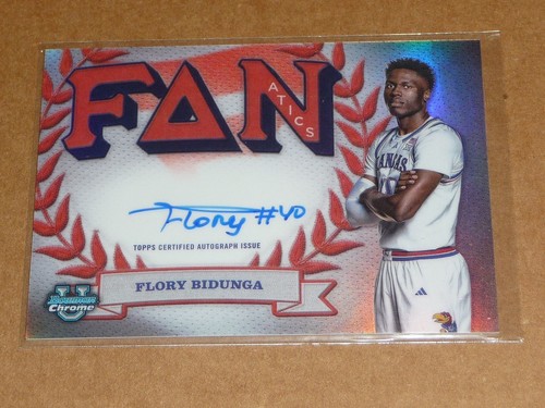 2024/25 Bowman Chrome University FLORY BIDUNGA AUTOGRAPH/AUTO FANATICS K9898