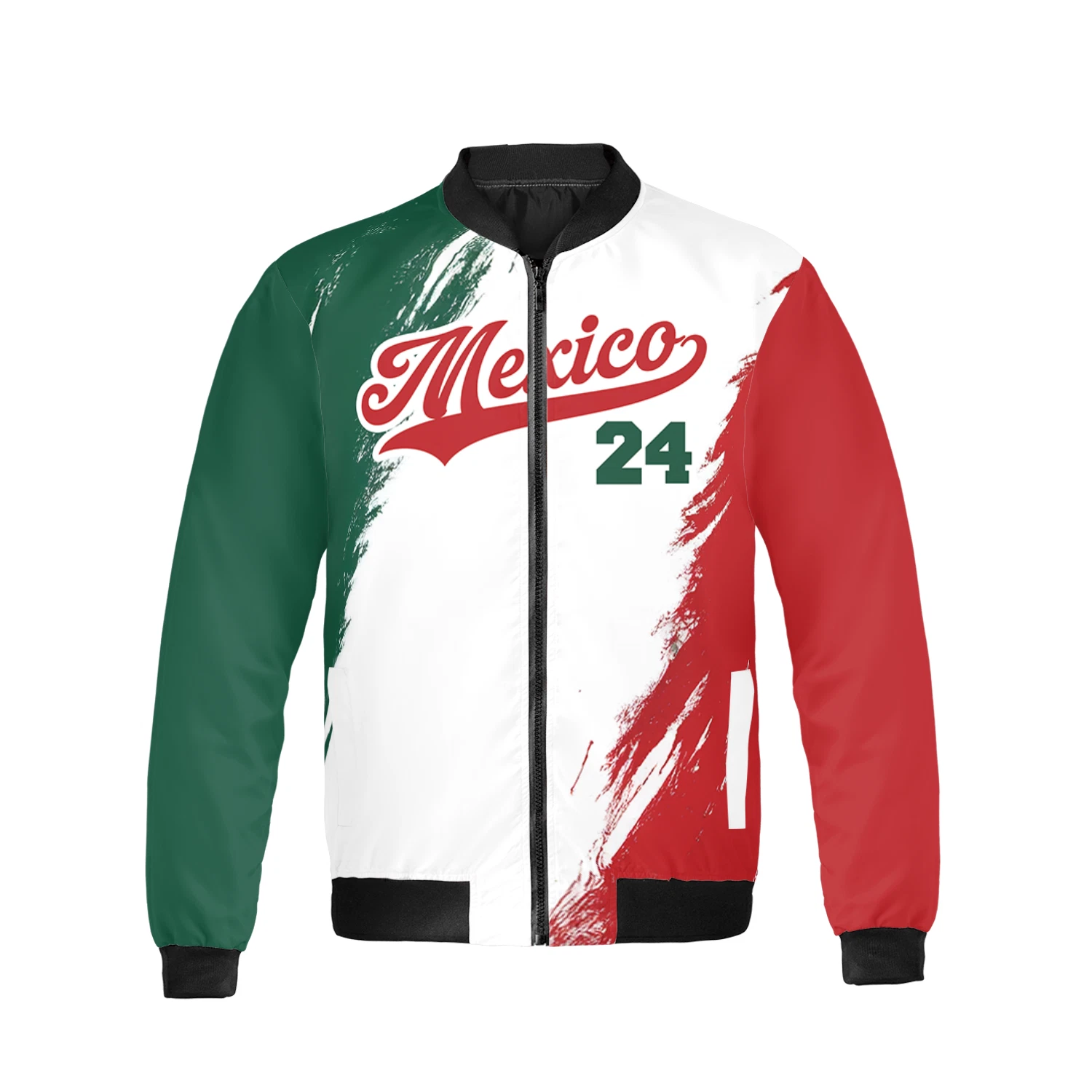 Personalized Mexico Flag Eagle Bomber Jacket