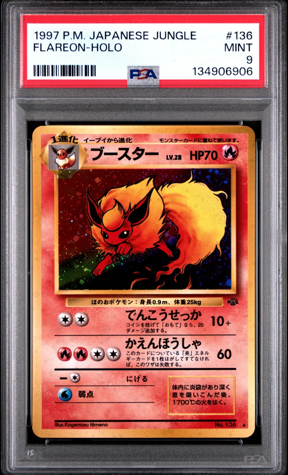 世界101枚 PSA10 やさしいブースター 旧裏 flareon 136 35 世界101枚