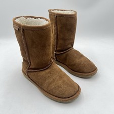 Minnetonka Shoes Women  s 6M Backus Shearling Winter Snow Boots Brown Suede 85731