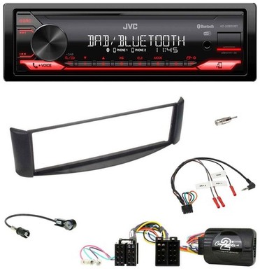 JVC Bluetooth USB DAB Steering Wheel Car Stereo for Smart ForTwo 04-07 Black