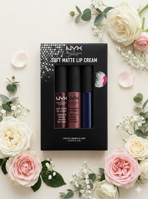 3 NYX soft matte lip gloss cream stick copenhagen budpest moscow lipstick 