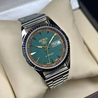Vintage Refurbished Seiko 5 Green Face Automatic Day/Date Men's Wrist Watch 37MM