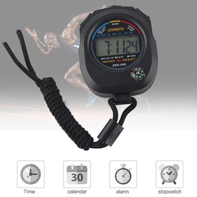 2 PCS Multifunctional Handheld Digital LCD Stopwatch Timer for Sports/Running