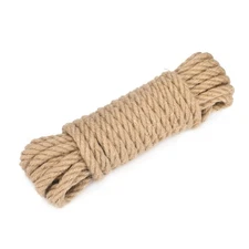 jijAcraft Jute Rope 4/7 inch, 33 Feet x 14mm Thick Jute Rope, Nautical Rope, ...