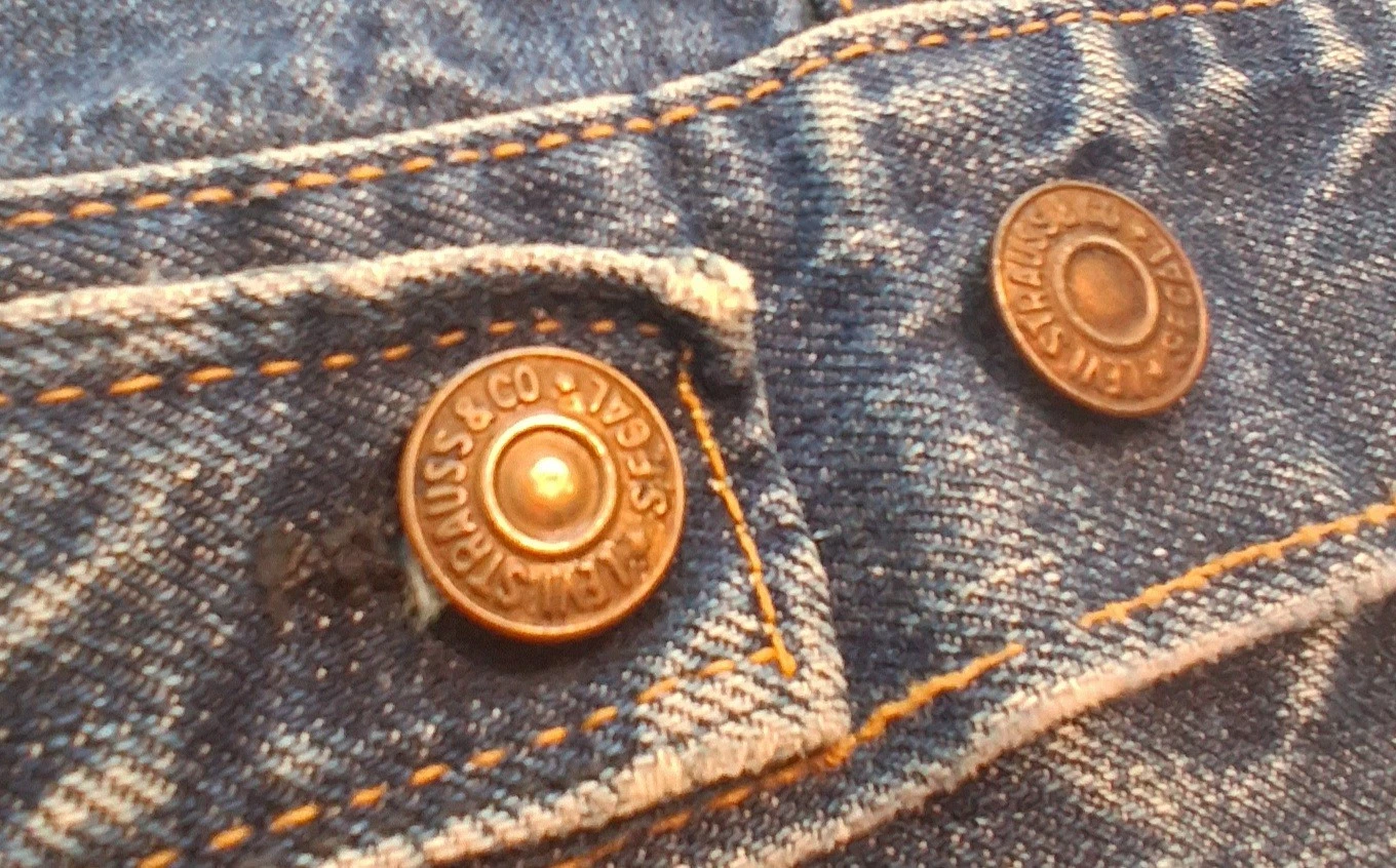 Vintage 60s Levis Big E Type 3 Denim Trucker Jacket Dark Indigo 36 18x24 70505 image 16