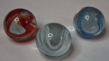 Vintage Vitro Horseshoe Cat  s Eye Set Of 3 Shooter Marbles All Near Mint 526003