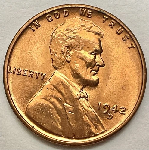 1942-D  Uncirculated BU Red RD - Lincoln Wheat Cent  ~ B794