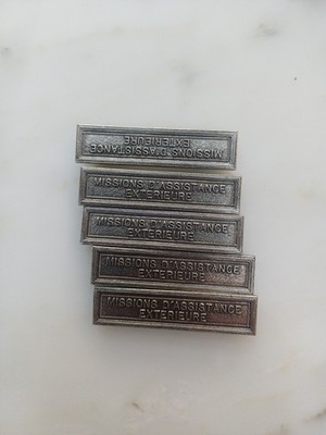 5 barettes agrafes Médaille Mission D Assistance Exterreure