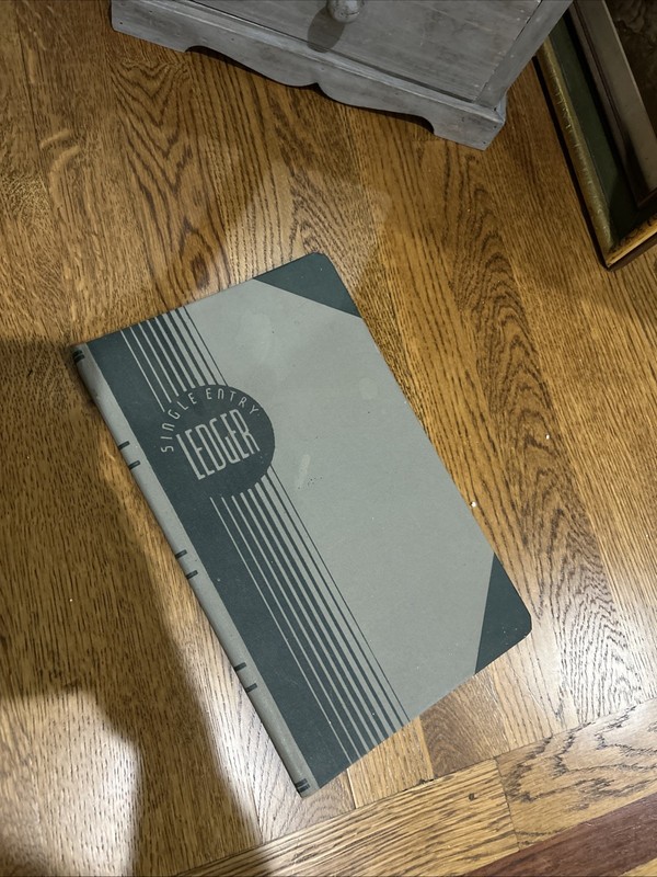 Vernon Line Vintage Ledger 80 Pages Never Used Accounting