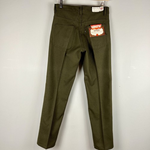 NOS Deadstock VTG 70s Levis Sta Prest Nuvos Big E green pants talon zip 29 x 29 - Picture 4 of 10