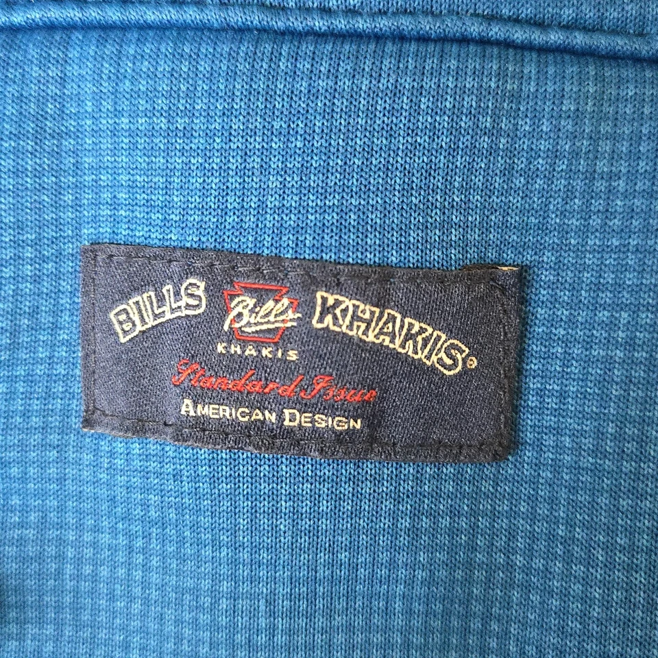 Chaleco Bills Khakis Para Hombres Grande Azul Teal Ropa de Trabajo Utilitaria Cremallera Completa Exterior Foto 3 de 4
