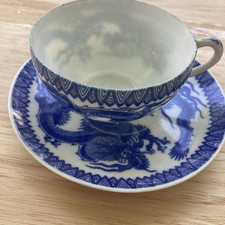 Vintage Dragonware Cup & Saucer, Delicate