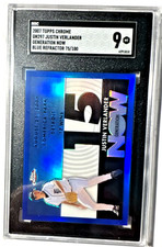 2007 Topps Chrome - Generation Now Justin Verlander #GN297 Blue Refractor /100