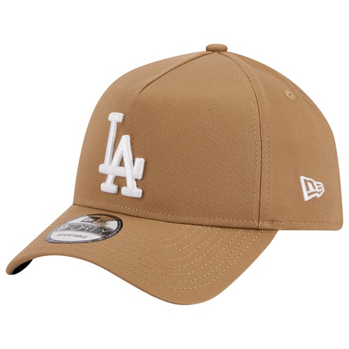 Men's New Era Khaki Los Angeles Dodgers A-Frame 9FORTY Adjustable Hat