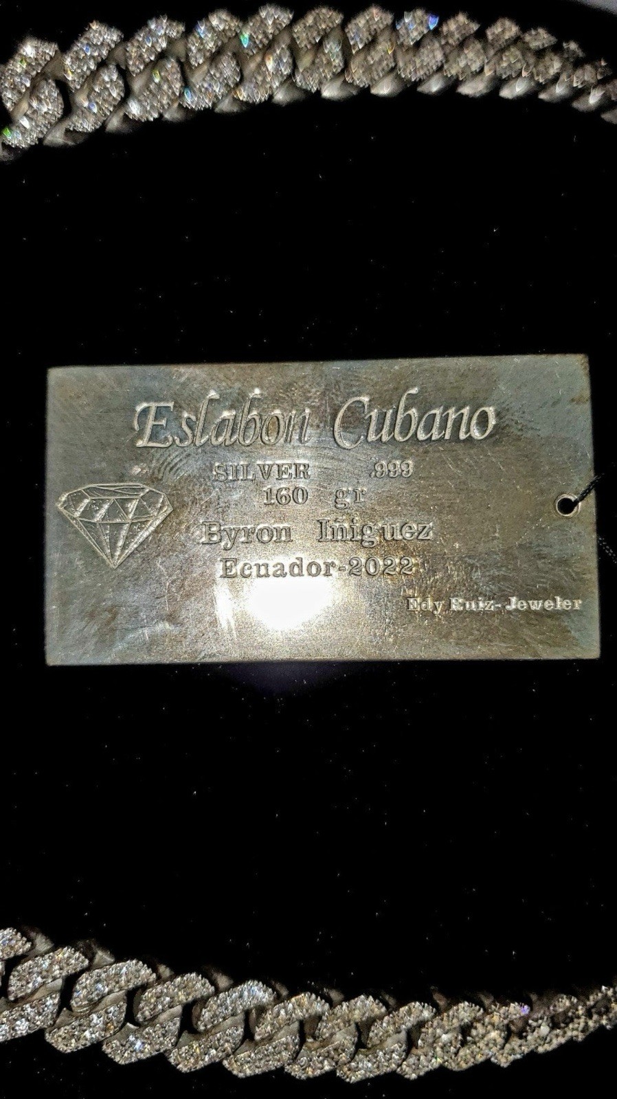 authentic silver chain plus two personalized lett… - image 4