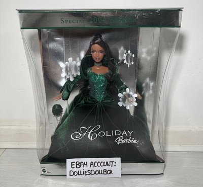 2004 RARE Vintage Holiday Barbie Special Edition African American Green NRFB  