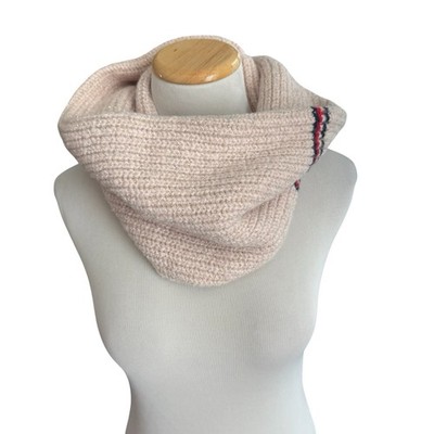 Tommy Hilfiger Womens Cowl Scarf Pink Metallic Threads Knot