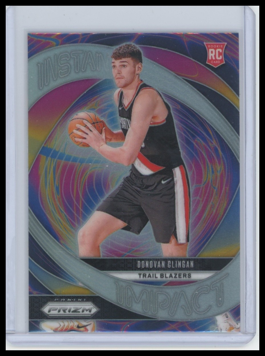 2024-25 Panini Prizm #15 Donovan Clingan Instant Impact Prizms Silver