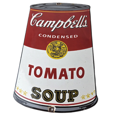 #ad Vintage Campbells Porcelain Sign Tomato Soup General Store Country Gas Sign $140.47