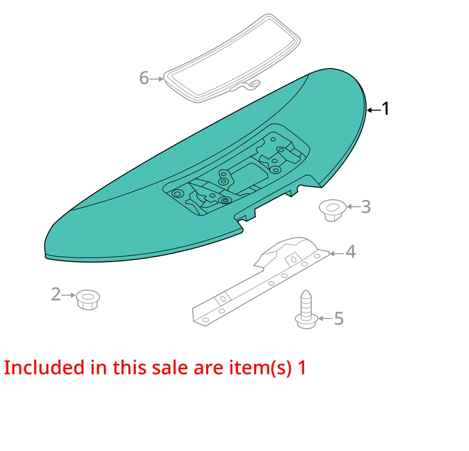 Alerón 96032-3NF0A para Nissan Leaf 2013-2017 código de color plateado K23 Foto 3 de 4