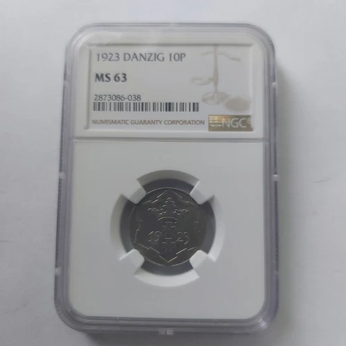 1923 Danzig 10P  NGC MS 63,