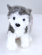 Ty Beanie Babies Metal Key Clip Slush The Husky Dog Plush 3.5" NWT