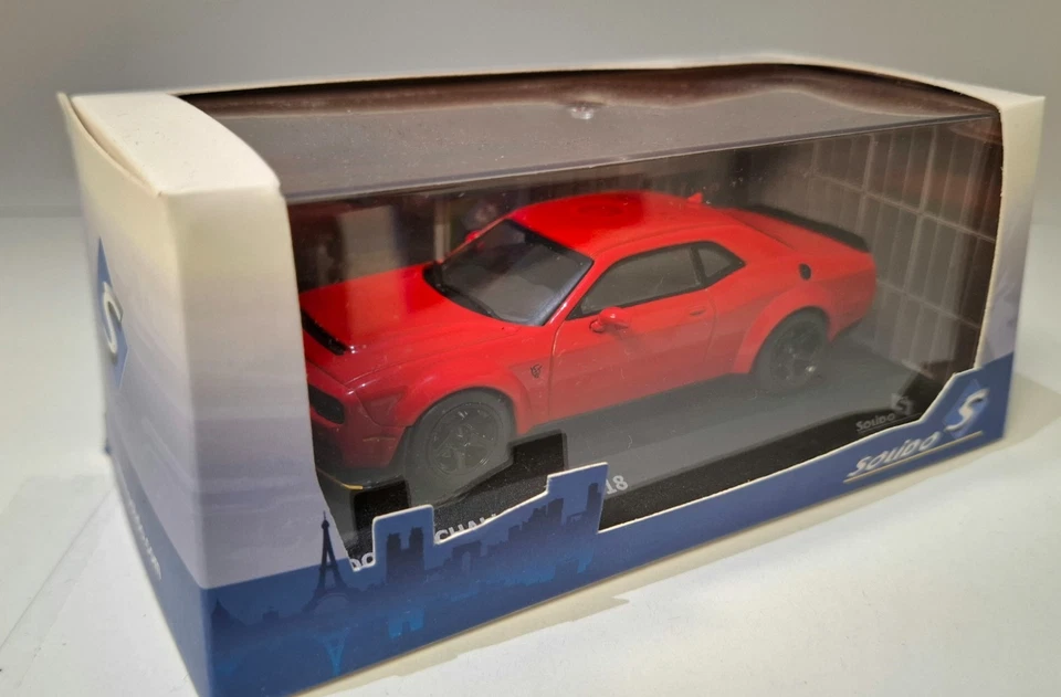 Dodge Challenger SRT 2018 rosso 1/43 solido nuovo scatola originale - Immagine 2 di 2