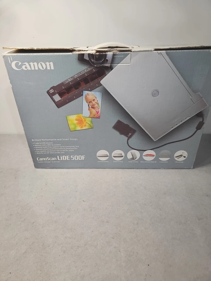 Canon CanoScan LiDE 500F USB Flatbed Color Image Scanner Tested Working - Image 3 of 4