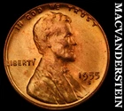 1955-S Lincoln Wheat Cent - Choice Gem Brilliant Unc  No Reserve  #J9688