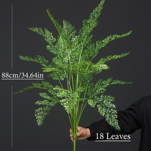 Large Artificial Palm Leaf 18 Forks Monstera Faux Plant for Home Garden Decor - Picture 4 of 25