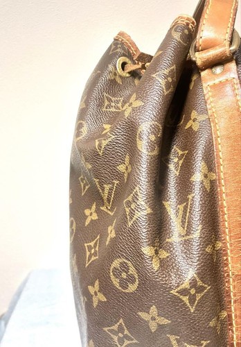 Louis Vuitton Monogram Bucket Bag Vintage Rare Canvas Leather 26x34x19cm Brown - Picture 8 of 12