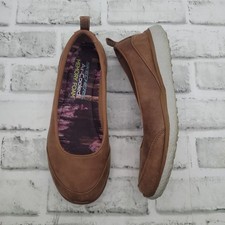 Skechers Air Cooled Memory Foam Slip on Flats Brown Chestnut Size 6