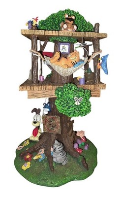 Vtg 1993 GARFIELD'S RETREAT TREEHOUSE Sculpture Danbury Mint Jim Davis 9.5'' 