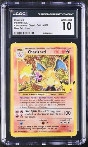 CGC 10 Charizard Celebrations 25th Classic Holo Pokemon Card Gem Mint #4