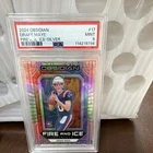 Panini Obsidian Fire and Ice Drake Maye #17 Silver /99 Rookie PSA 9 Patriots