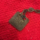 Vintage Skeleton Key on Chain w Brass Tag 1904 Dayton WA DAVE 904 tool checkout — photo 4