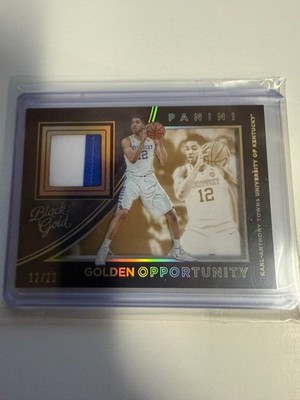 2016 Panini Black Gold Karl Anthony Towns Golden Patch 12/25 JERSEY # MATCH FM