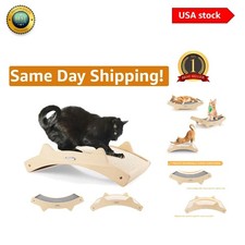 Elegant Double-Sided Sisal Cat Scratcher: Modern Lounge Scratch Pad 16.5x10.8