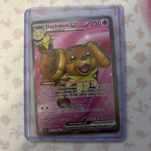Carte Pokémon TCG Dachsbun EX 067/142 Couronne Stellaire Ultra Rare Holo