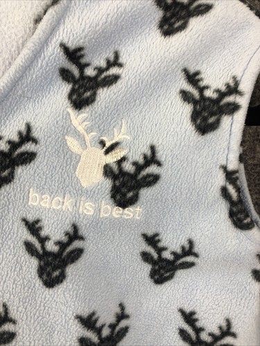 Halo Sleepsack Blue Moose Fleece Light Sleeper Size Extra Large Early walker - Picture 3 of 5