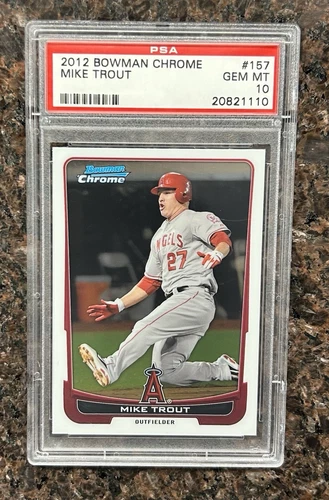 2012 Bowman Chrome Mike Trout PSA 10 Gem Mint #157 Rookie RC Angels
