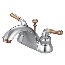 Kingston Brass KB2624 Naples 4-in Centerset Lavatory Faucet, Polished Chrome