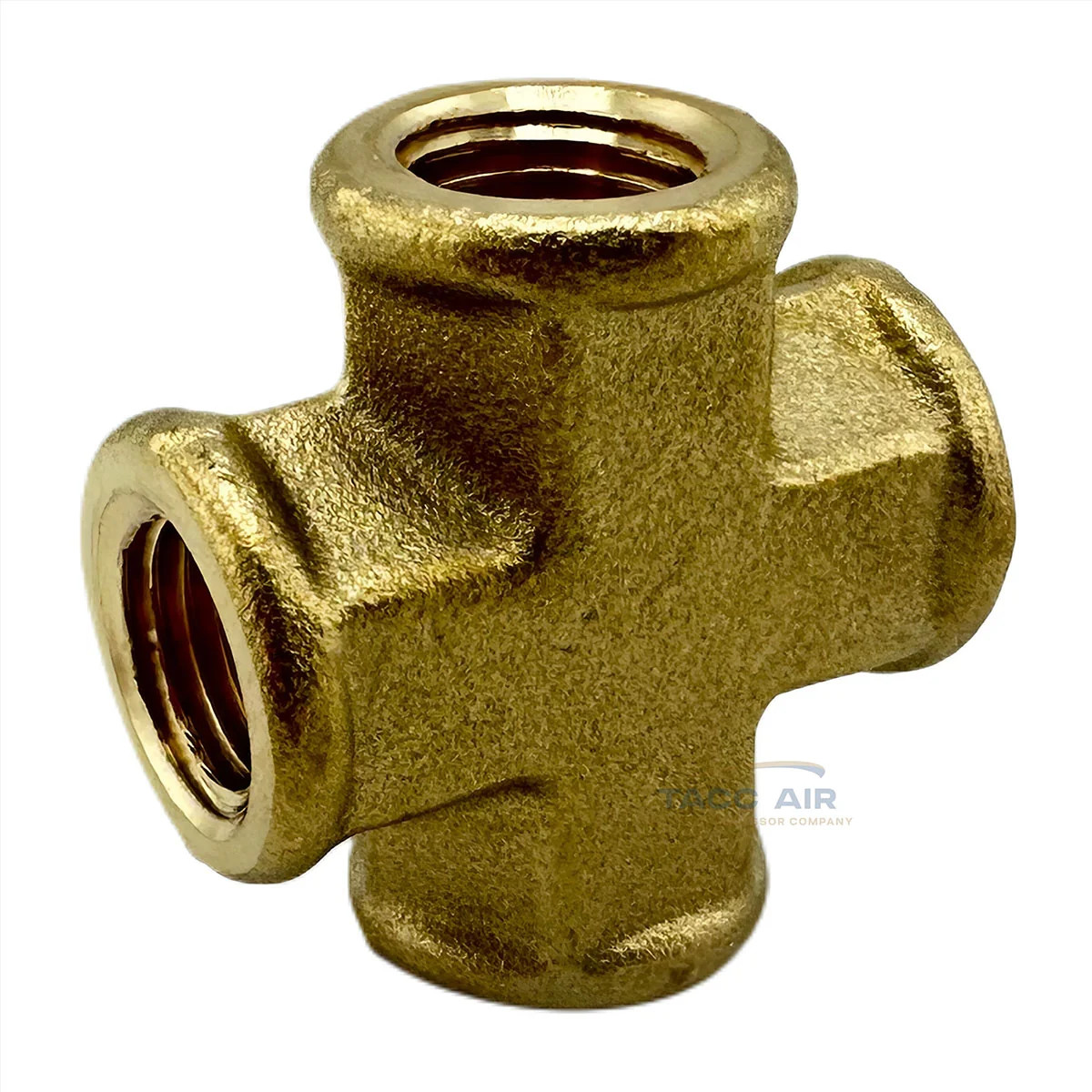 1/4" Female FNPT Brass Forged Equal Cross Pipe Thread Fitting 4 Way 102C