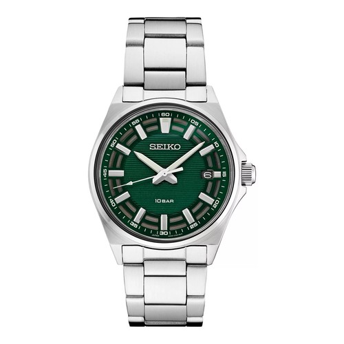 Seiko Herren Chronograph Essentials Uhr Edelstahlarmband, 10 Bar