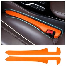 Car Seat Gap Filler 2 Pack, Flexible Organizer Stop Items Dropping, Orange