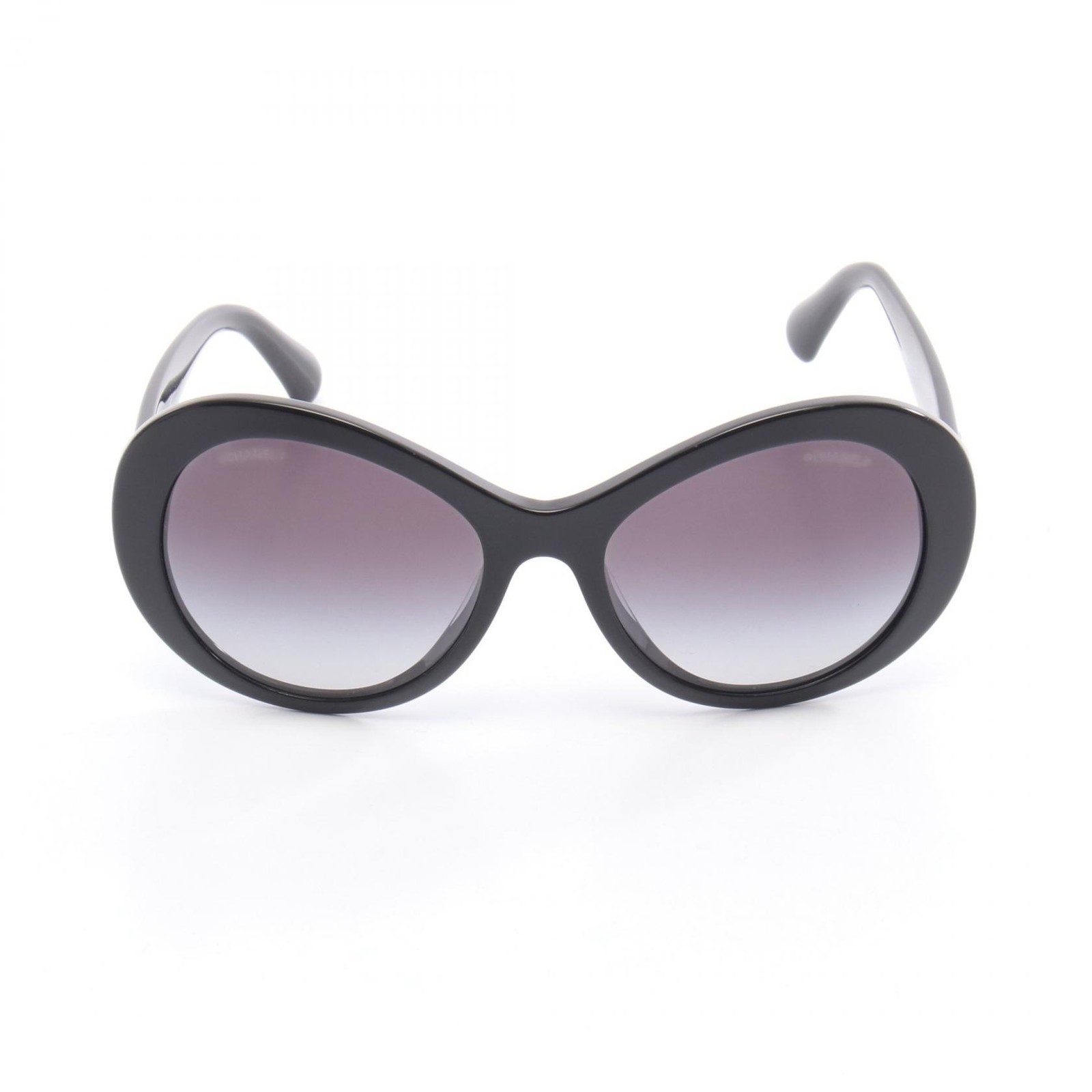 CHANEL COCO Mark sunglasses eyewear Plastic Black Used Women CC